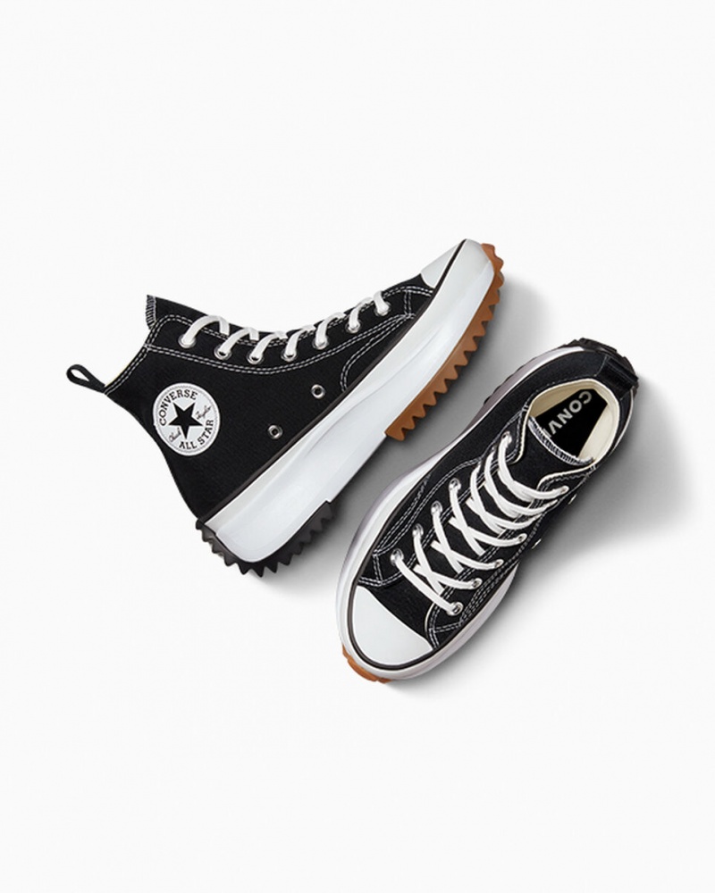 Converse Run Star Hike Platformie Czarne Białe | 036148-ALO