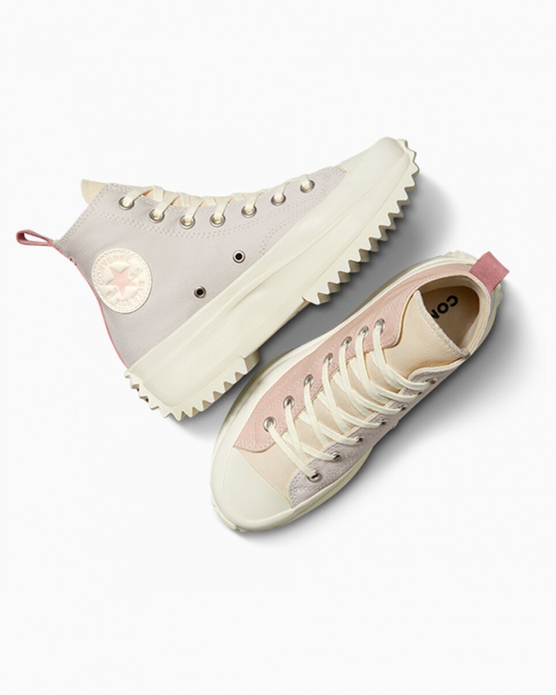 Converse Run Star Hike Platformie Tri-Color Różowe | 498672-WNI