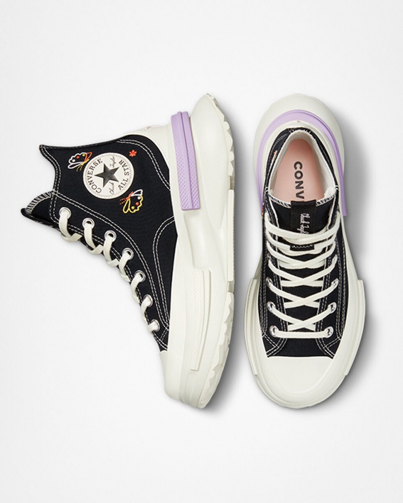 Converse Run Star Legacy CX Platformie Butterfly Wings Czarne | 643159-FTQ
