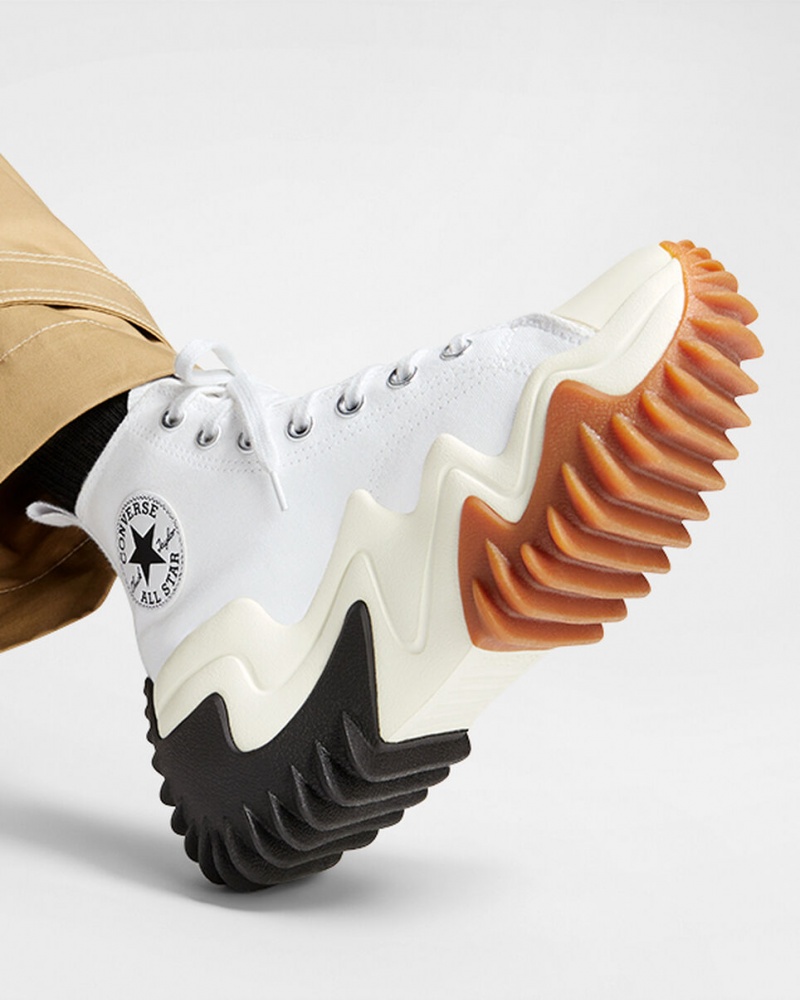 Converse Run Star Motion CX Platformie Białe Czarne | 749813-KIY