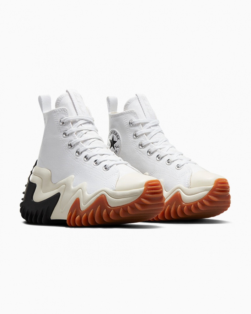 Converse Run Star Motion CX Platformie Białe Czarne | 749813-KIY