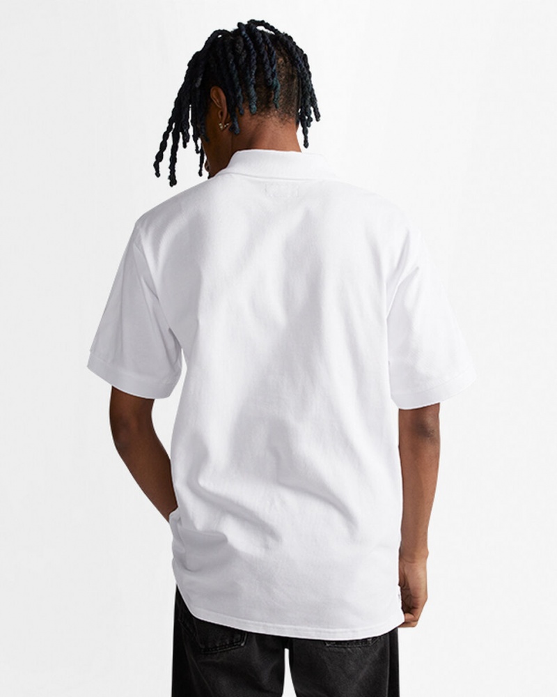 Converse Shoe Patch Polo Shirt Białe | 869713-UXF