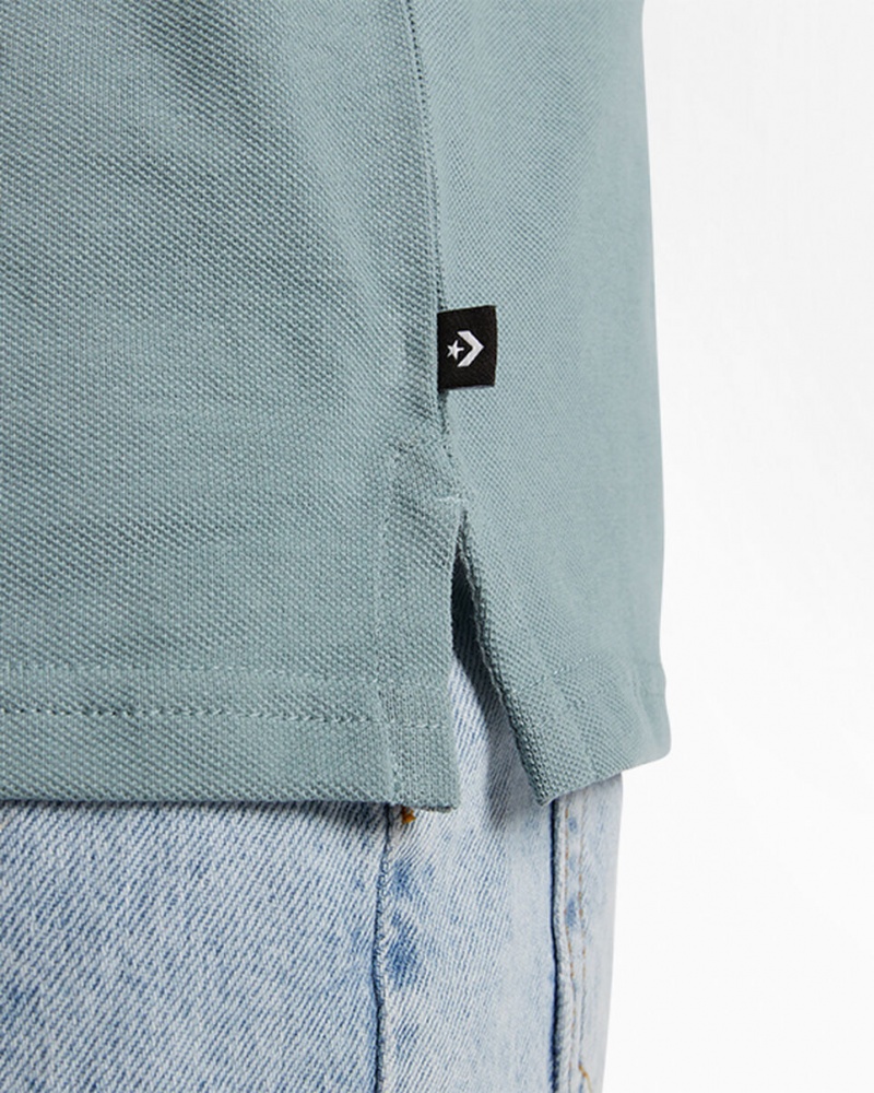 Converse Shoe Patch Polo Shirt Szare | 619853-OYE