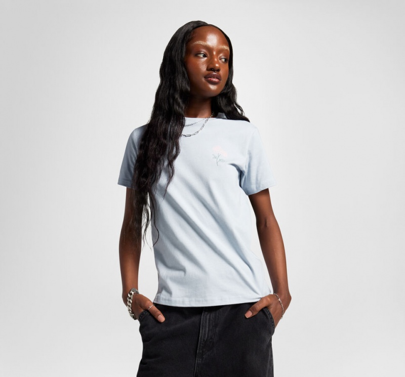 Converse Spring Blooms T-Shirt Szare | 716429-HUP