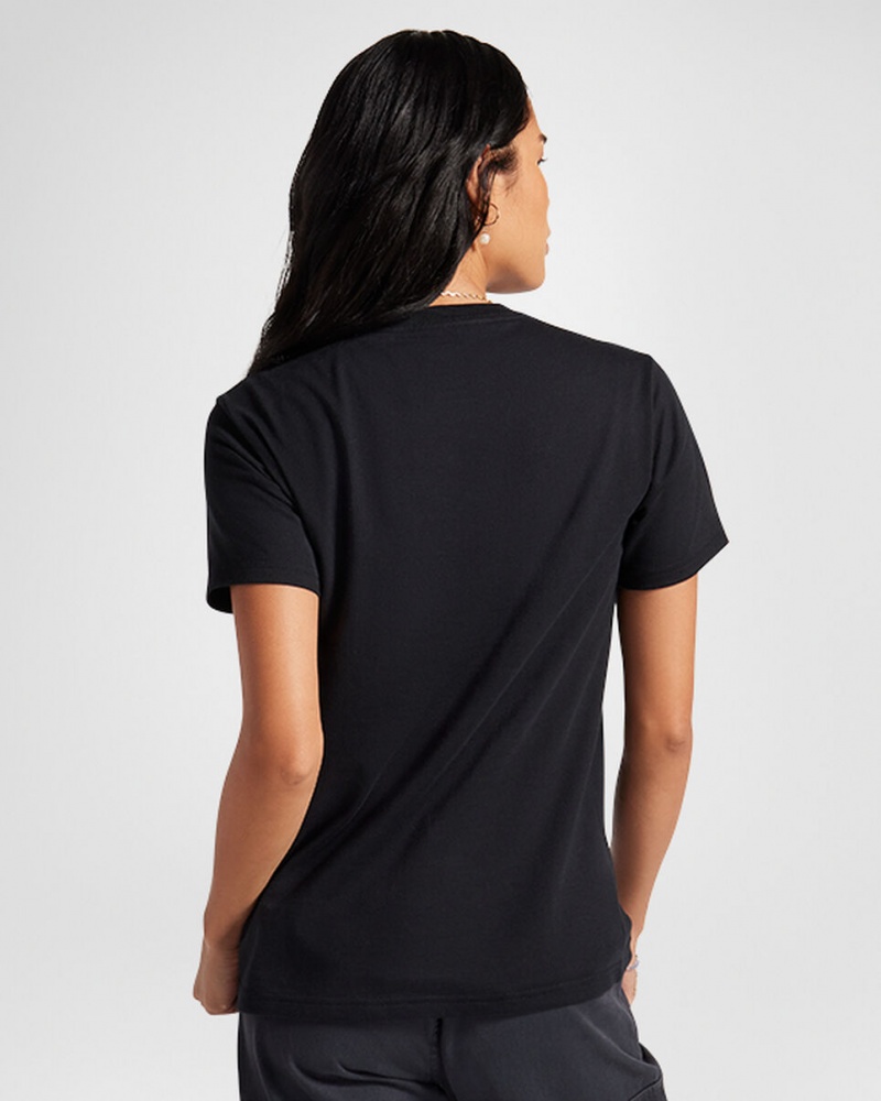 Converse Star Chevron Mountain Grafiką T-Shirt Czarne | 621037-GDU