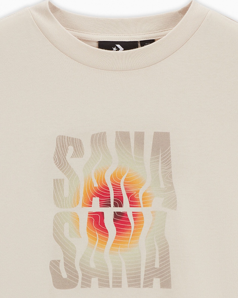 Converse ¡Mi Gente! Krótkie Sleeve T-Shirt Brązowe | 032574-PGD